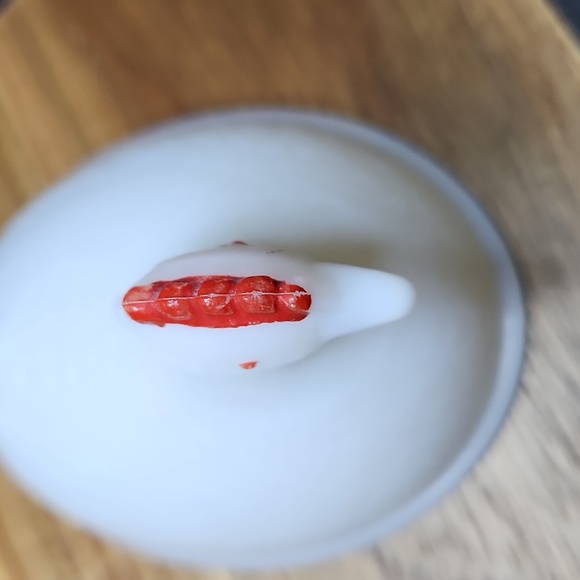 Hen on Nest Indiana Glass Co or LE Smith 4.25" Milk Glass Red comb wattle - Picture 5 of 10